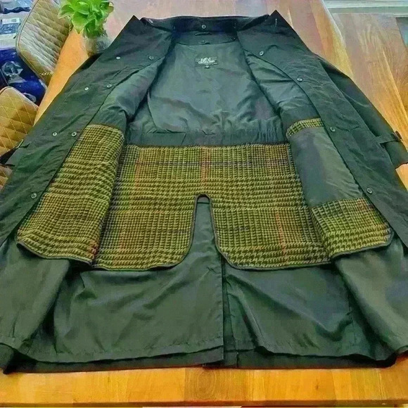 Vintage 90s Oversized Minimalist Unisex Black Belted Long Jacket Pea Coat - Picture 5 of 16